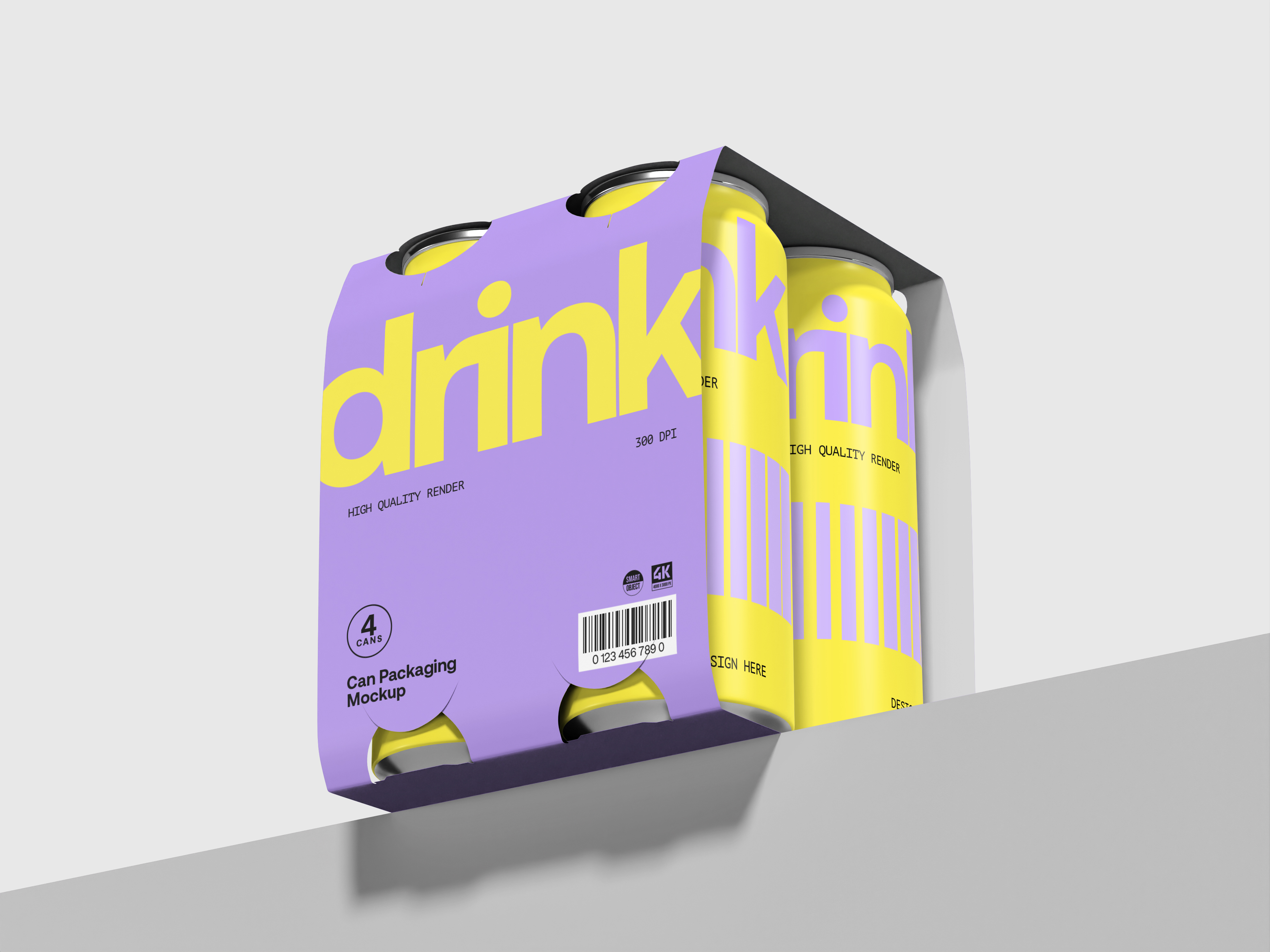 Purple and yellow drinkkin box