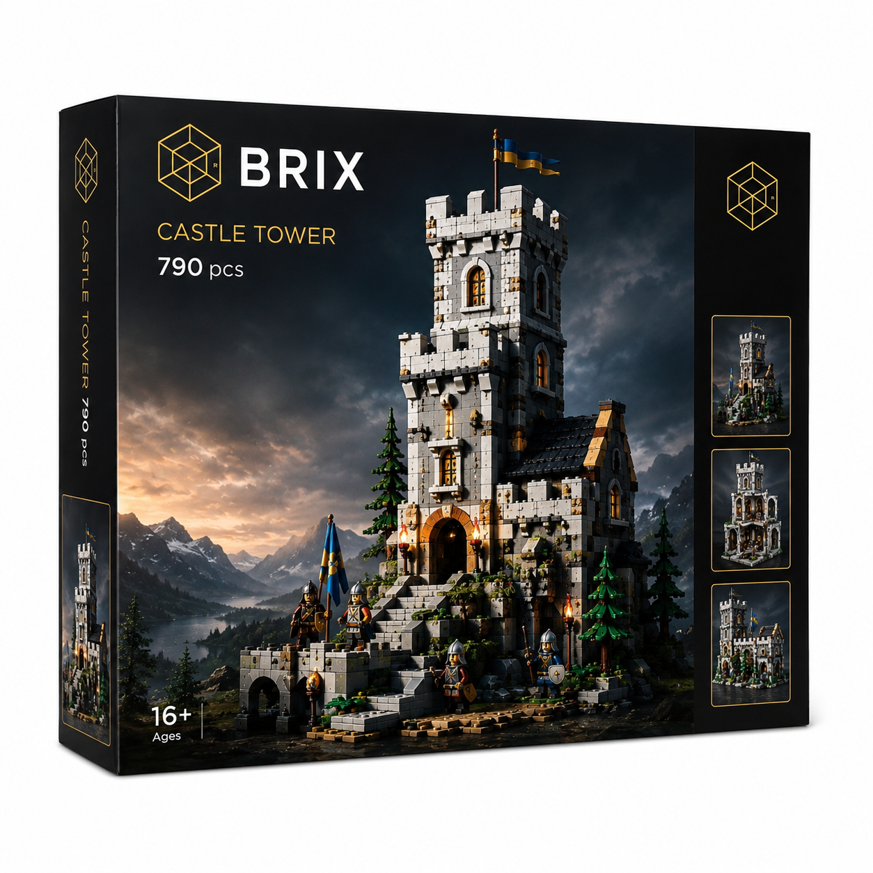 Box for a Castle Tower building kit from BRIX