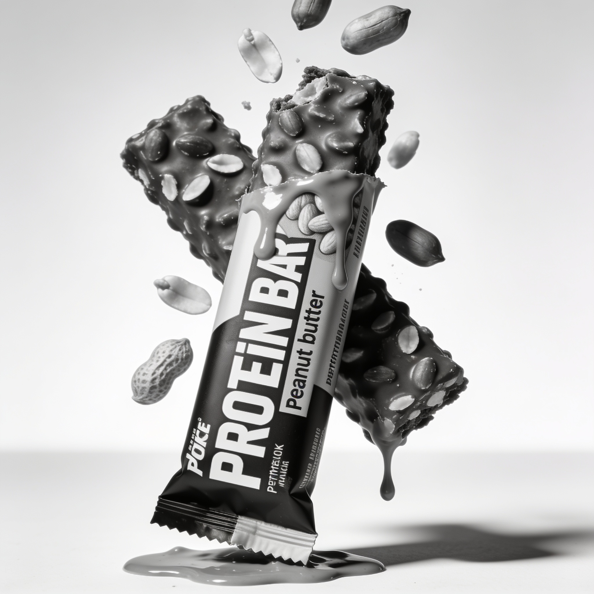 Protein bar being smashed into pieces