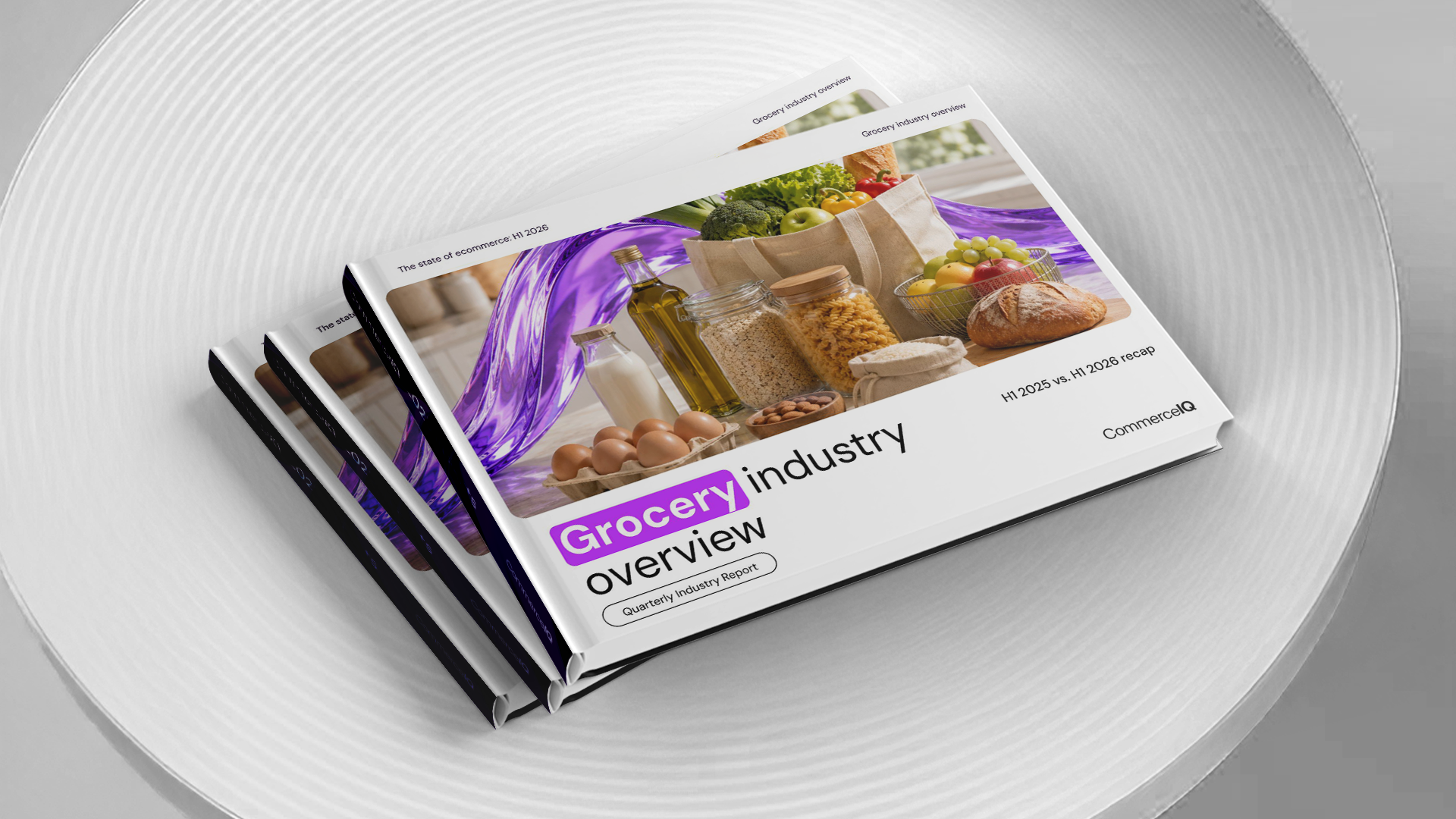 Q2 2026 State of Ecommerce report mockup for Grocery