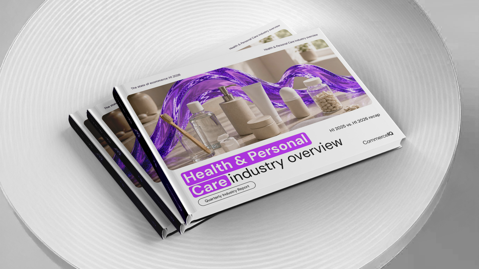 Q2 2026 State of Ecommerce report mockup for Health & Personal Care