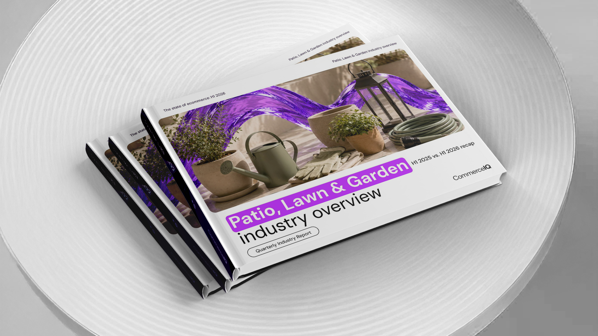 Q2 2026 State of Ecommerce report mockup for Patio, Lawn & Garden