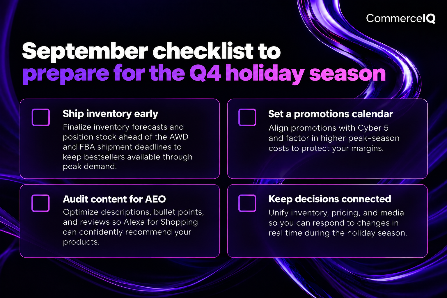 A September checklist for preparing for the Q4 holiday season